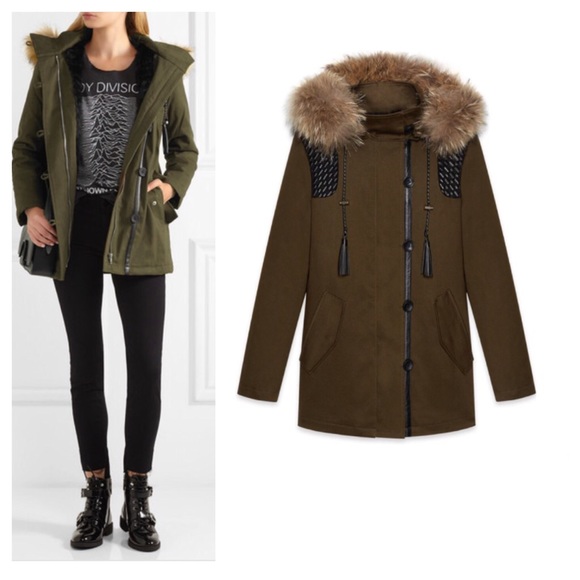 Maje Jackets & Blazers - Maje Gove Fur Hooded Parka